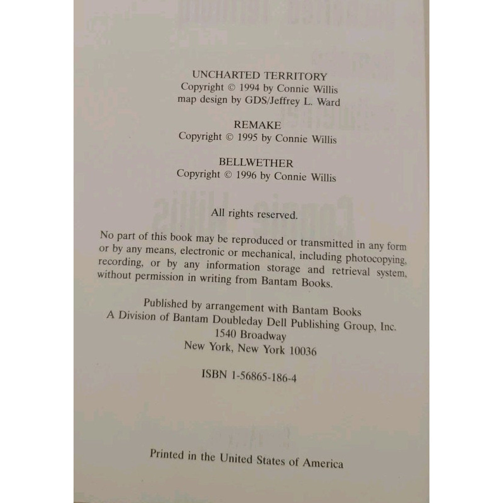Futures Imperfect: Three Short Novels by Connie Willis Hardcover Dust Jacket