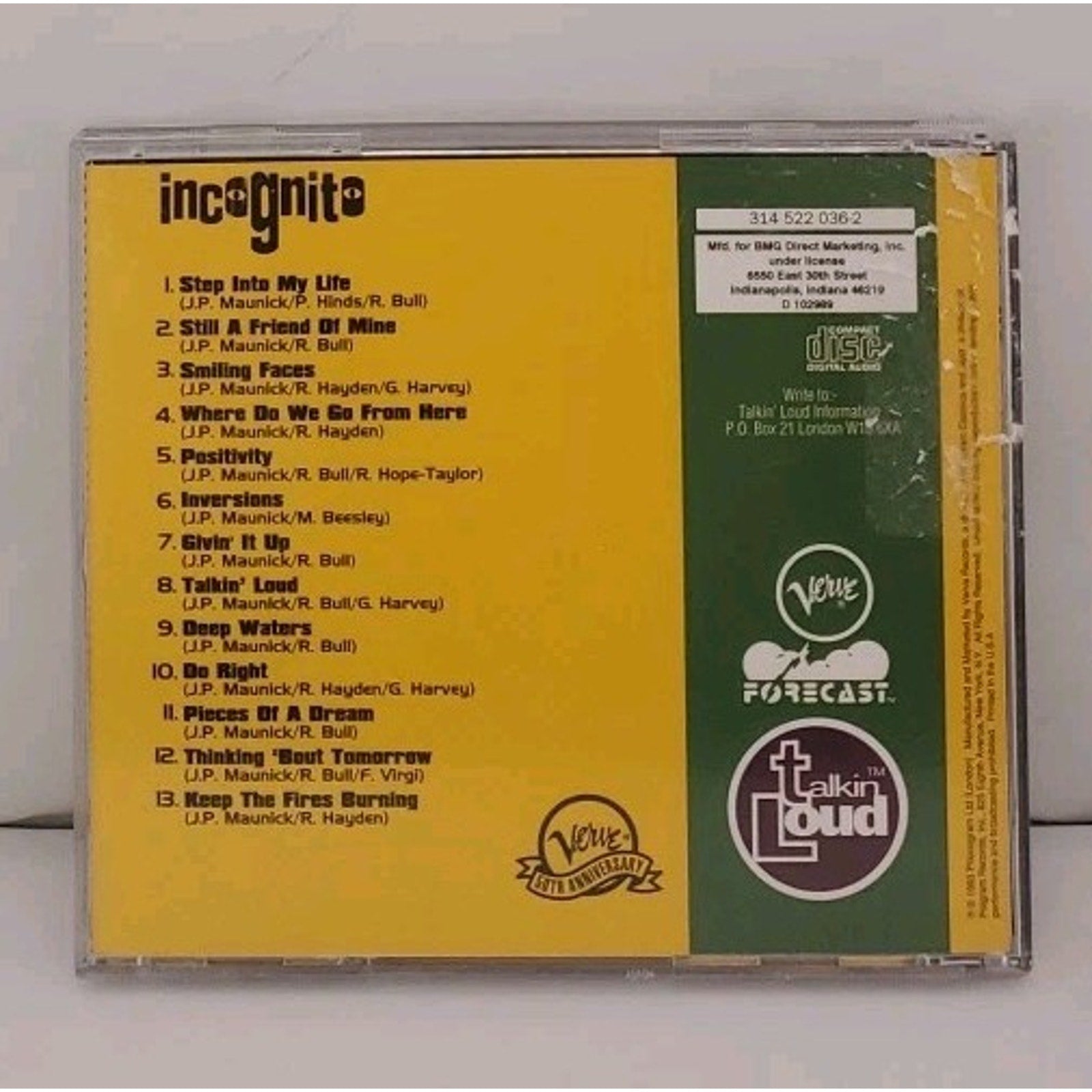 Positivity by Incognito (CD, 1994)