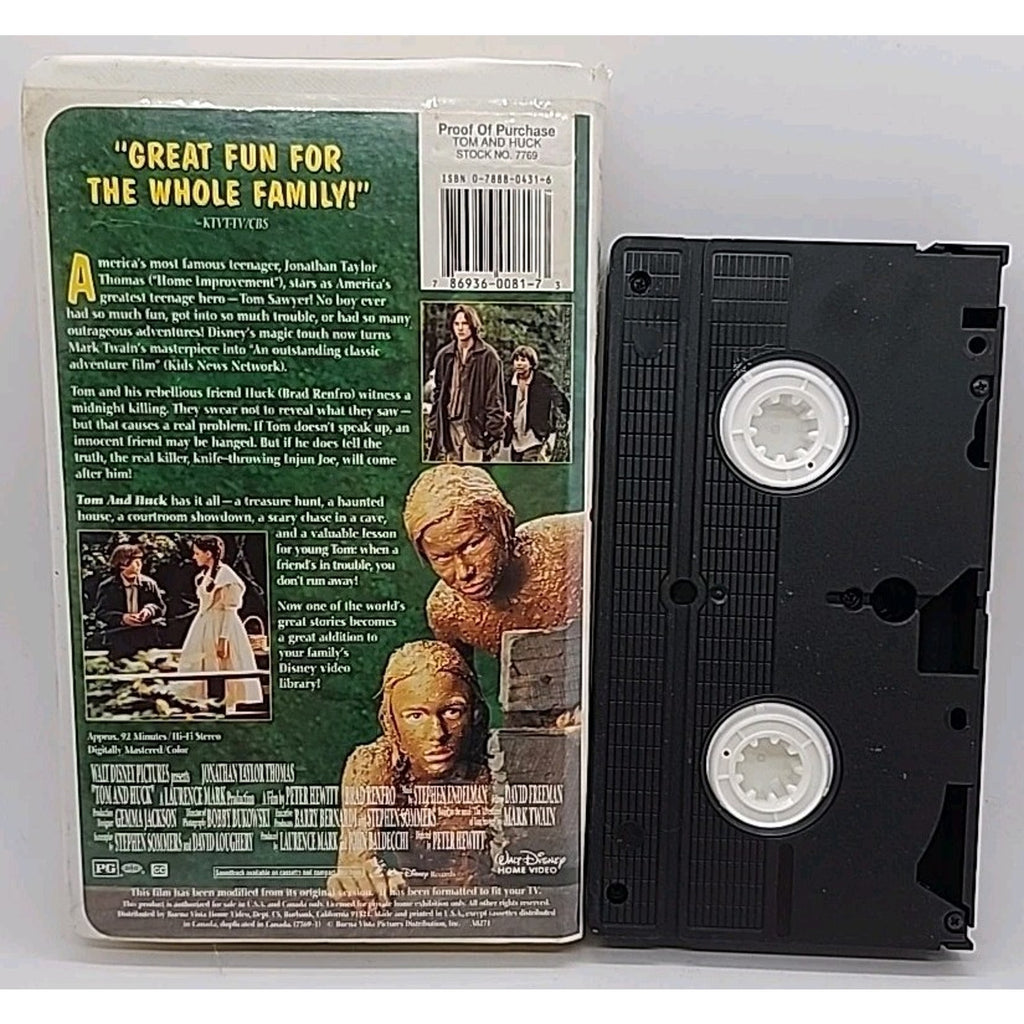Tom and Huck (VHS, 1996, Clam Shell)