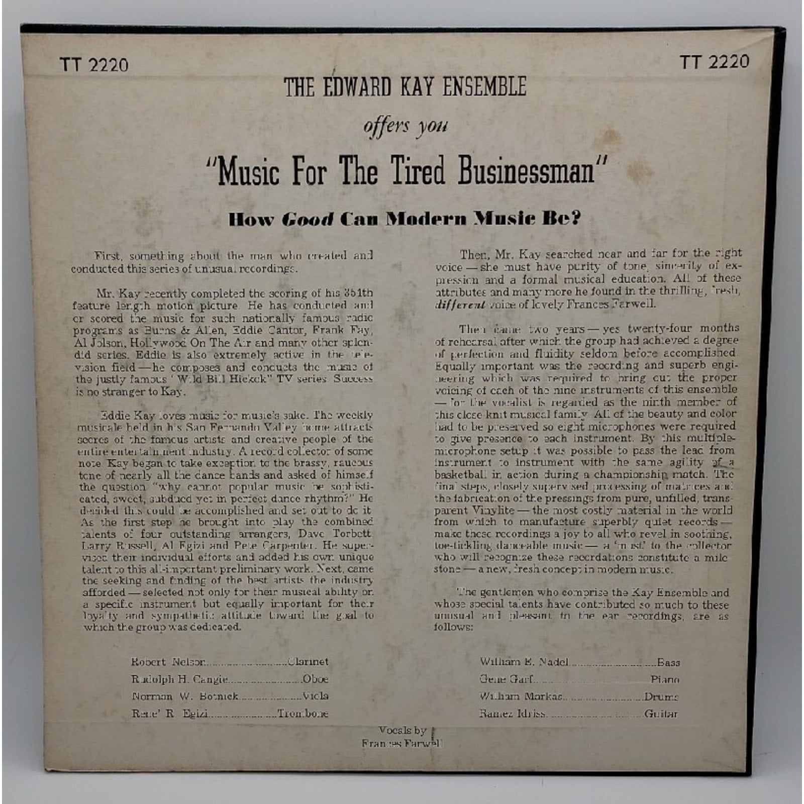 The Edward Kay Ensemble Record