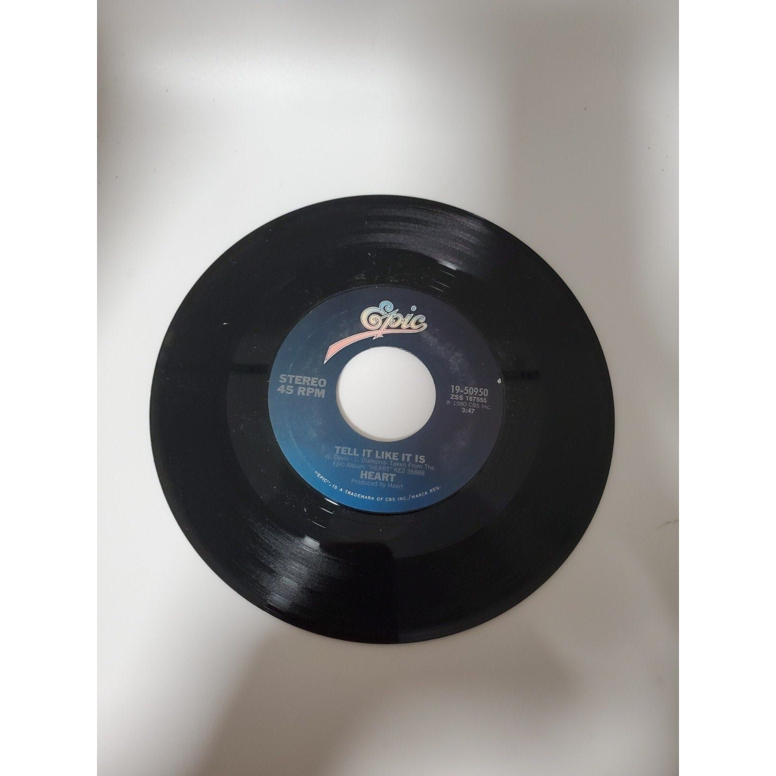 Heart - Tell It Like It Is - 45RPM Record - Singles