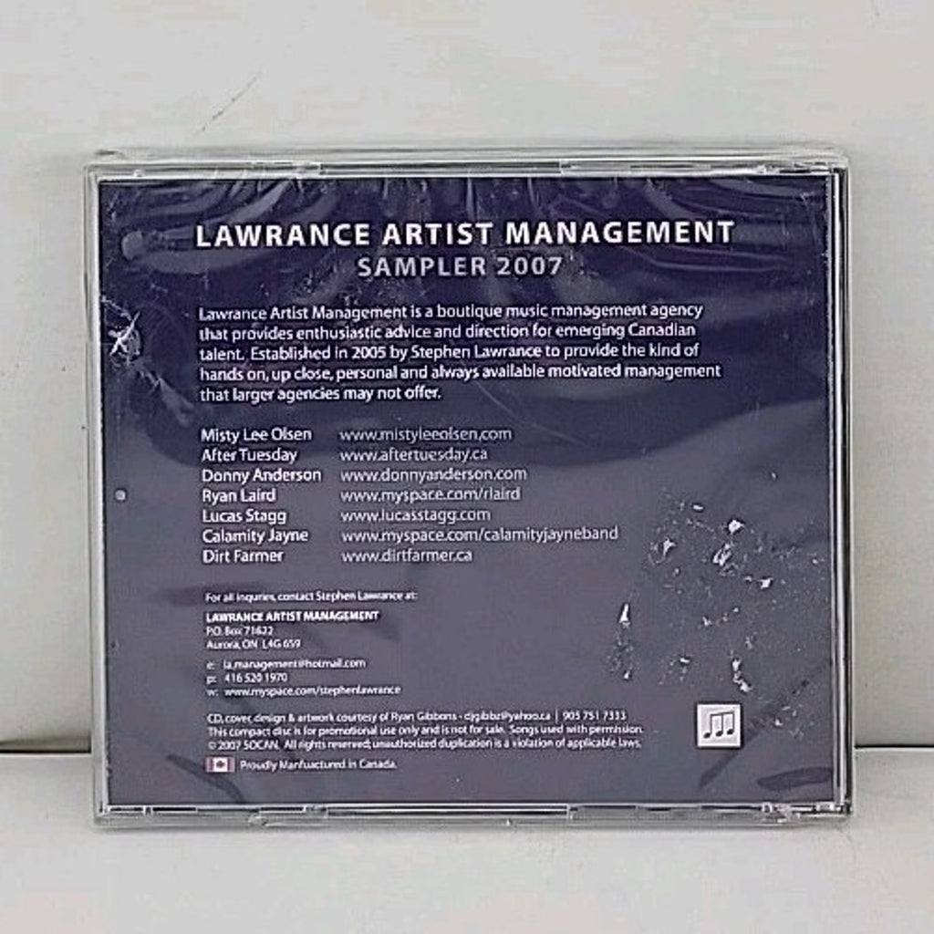 Lawrance Artist Management Sampler 2007 CD *Brand New*