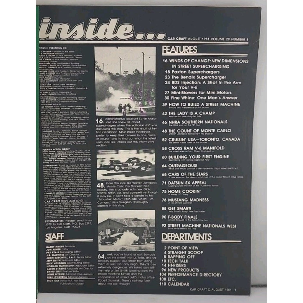 Car Craft Magazine - August 1981 - Volume 29 Number 8