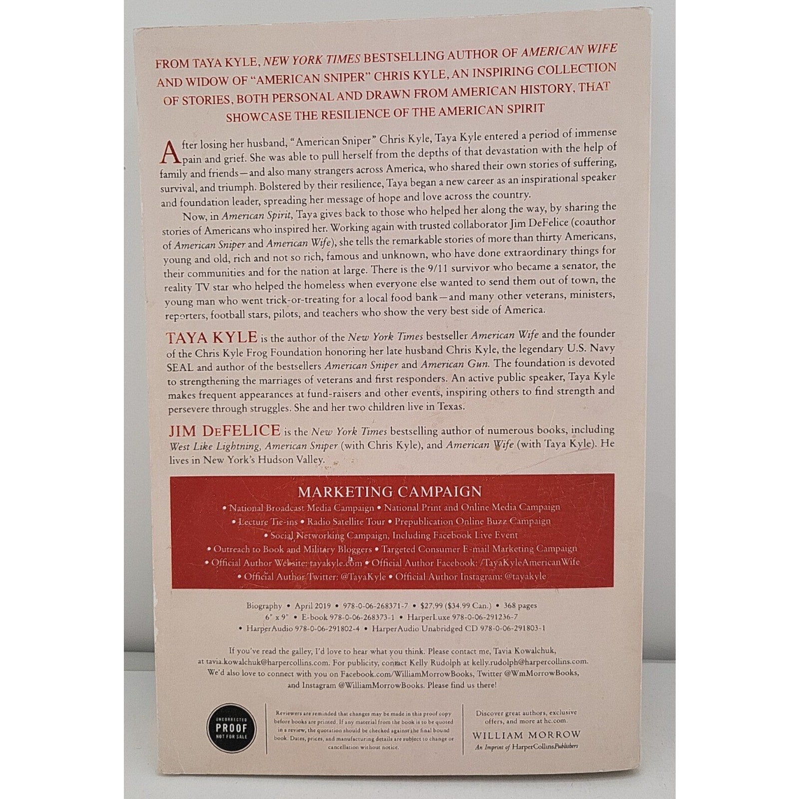 American Spirit-Profiles in Resilience Courage and Faith by Tanya Kyle Proof