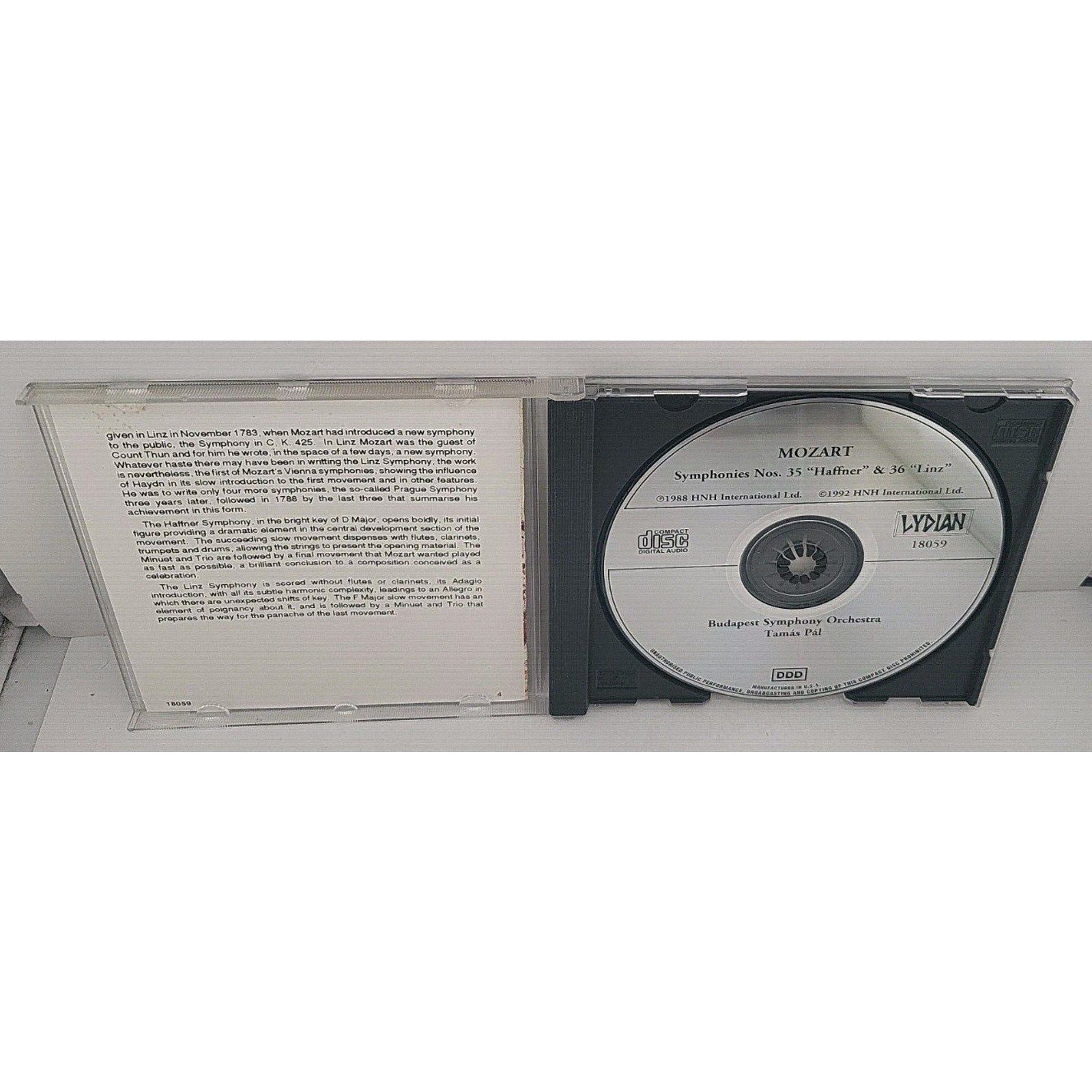 Mozart: Symphonies 35 "Haffner" & 36 "Linz"-Budapest Symphony Orchestra-CD