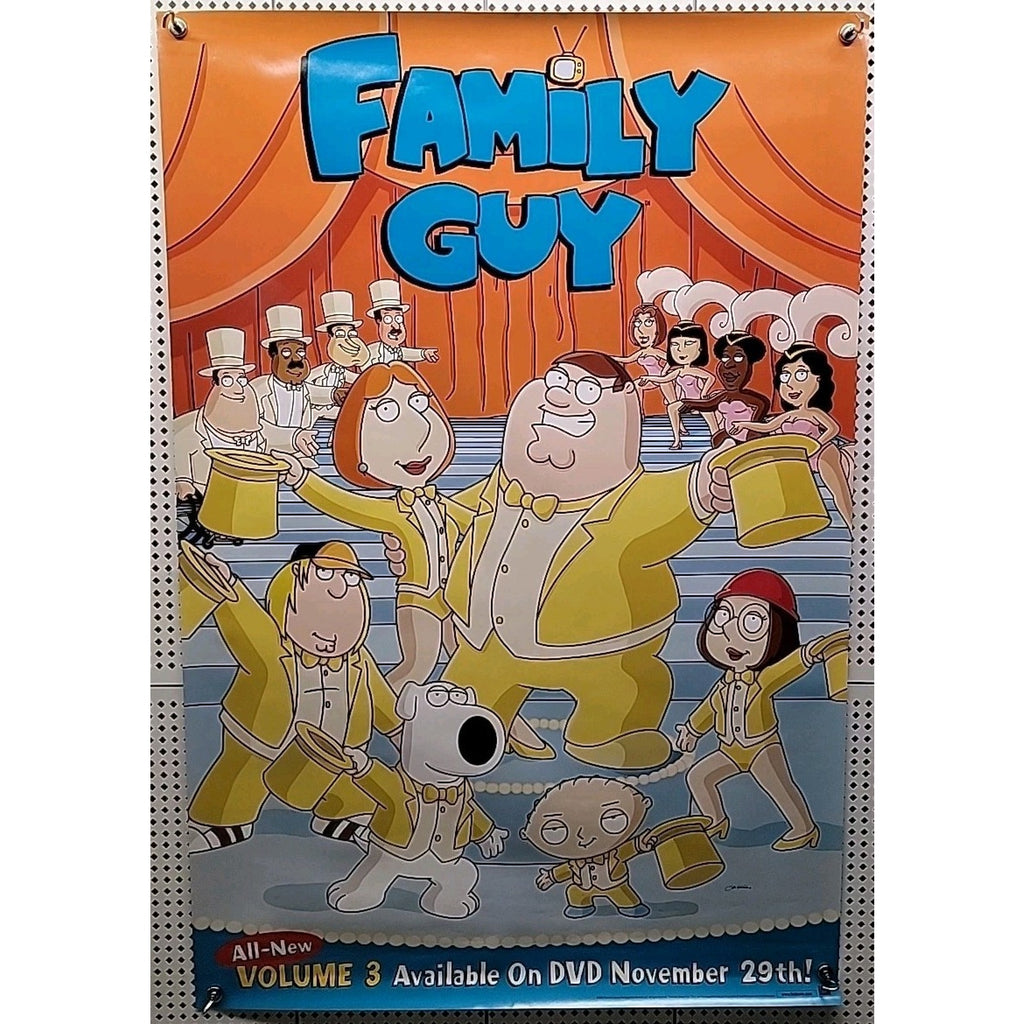 Family Guy Volume 3 On DVD Poster 27x40