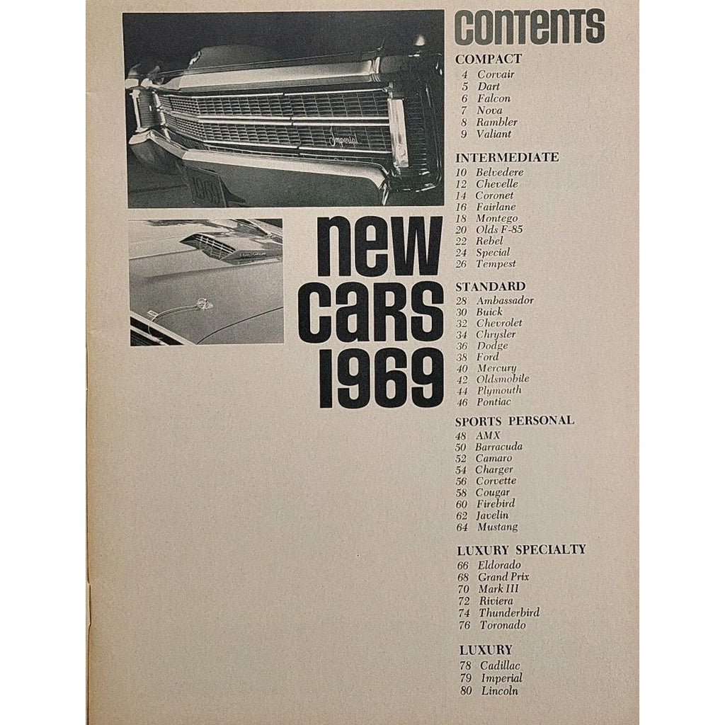 Motor's Trend New Cars 1969 Magazine - Donald Mac Donald -