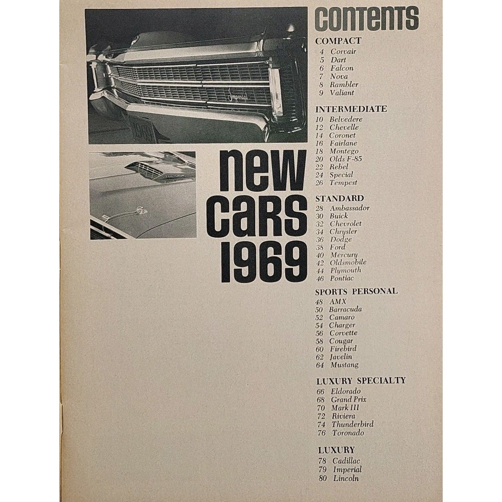 Motor's Trend New Cars 1969 Magazine - Donald Mac Donald -
