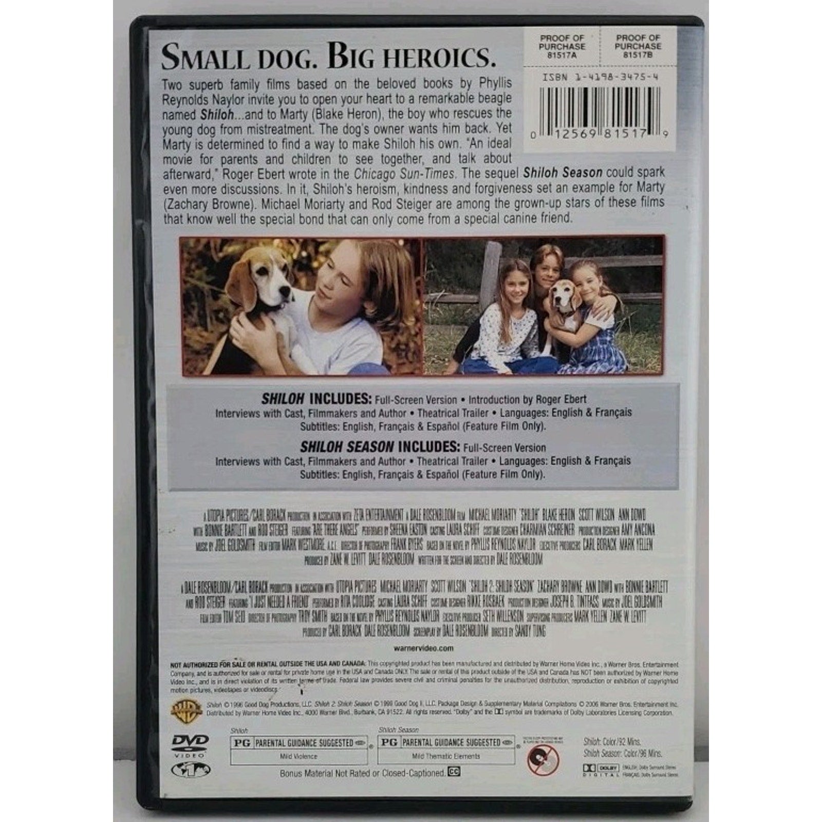 Shiloh/Shiloh 2 (DVD, 1999)