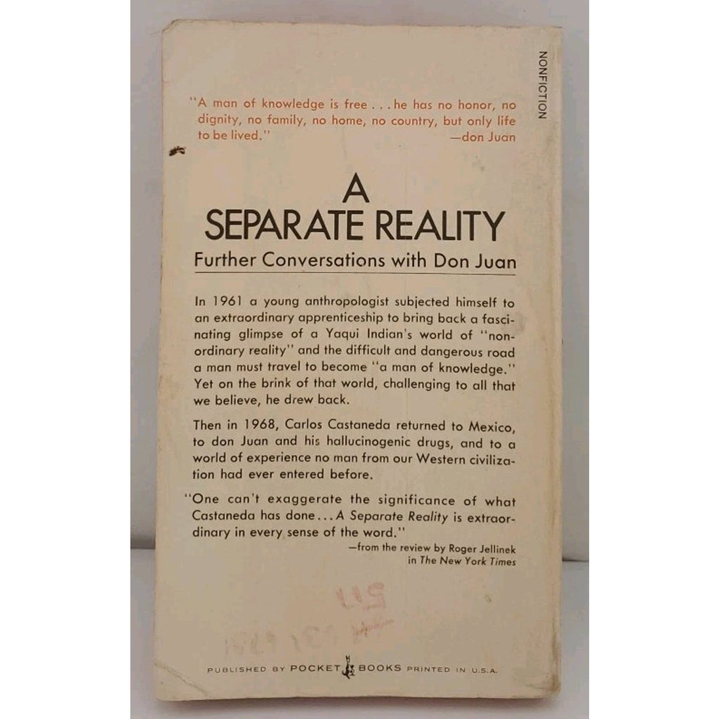 Separate Reality by Carlos Castañeda (1983, Trade Paperback)