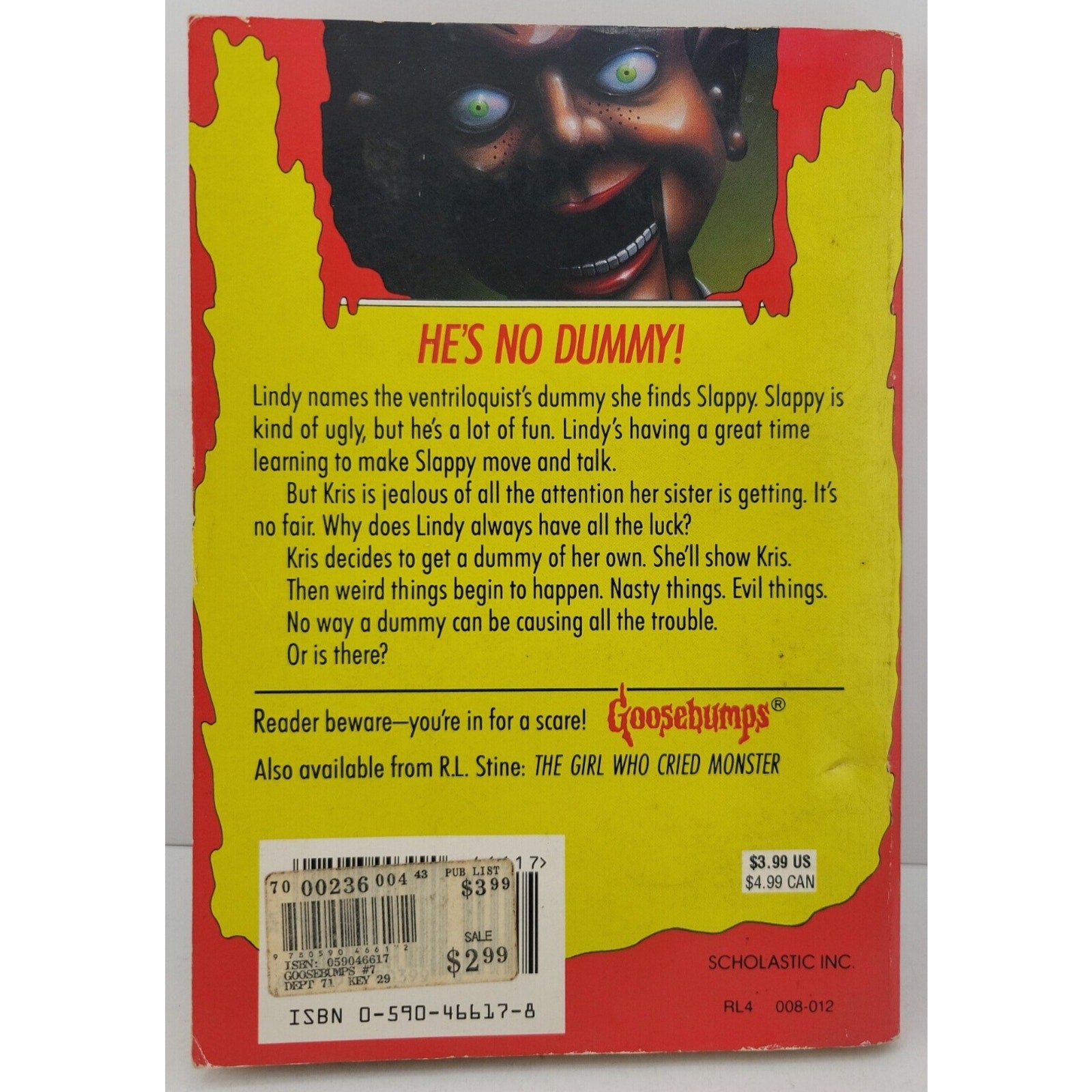 Goosebumps Ser.: Night of the Living Dummy by R. L. Stine (1993, Trade...