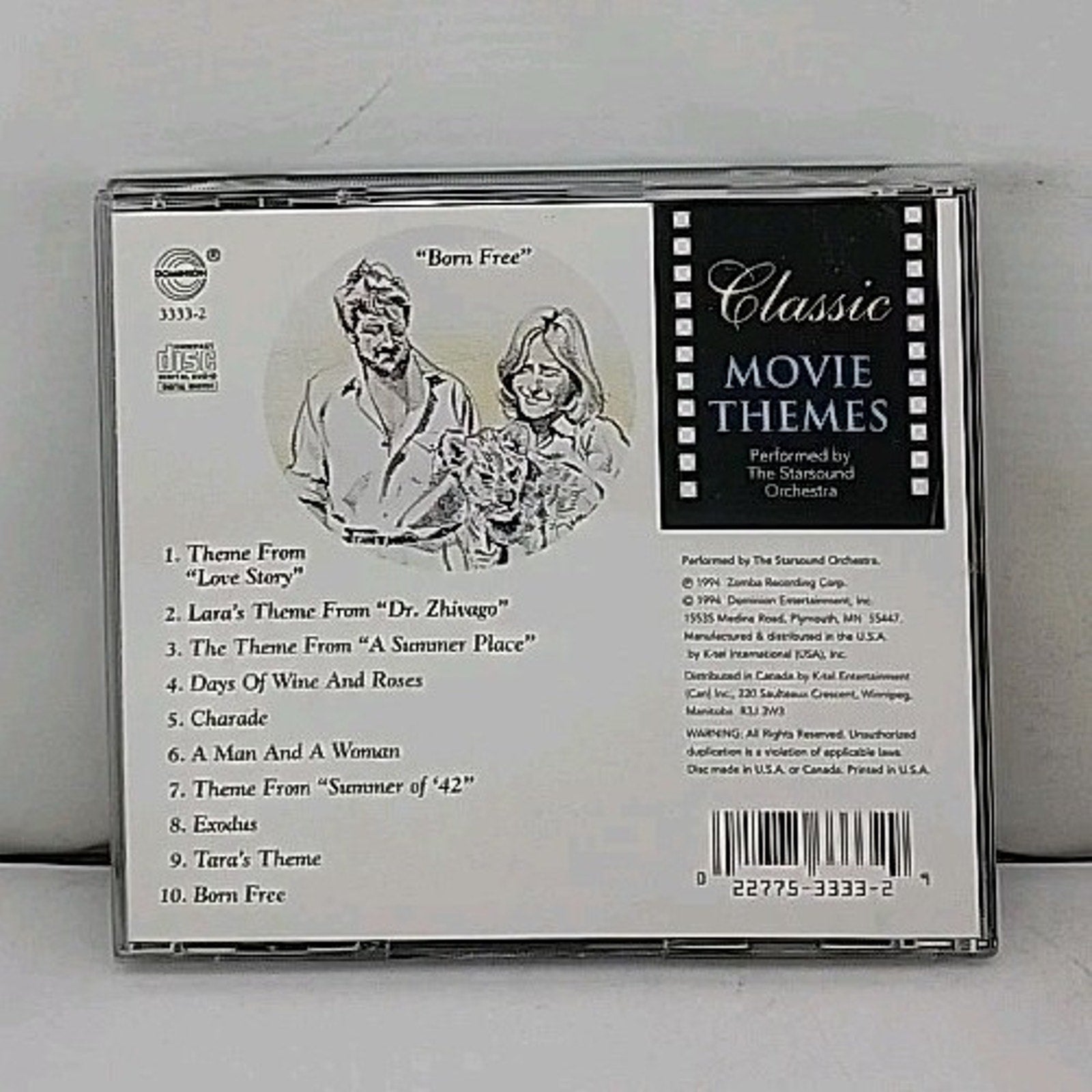 Classic Movie Themes [Dominion] by Starsound Orchestra (CD, Jan-1995, Dominion)