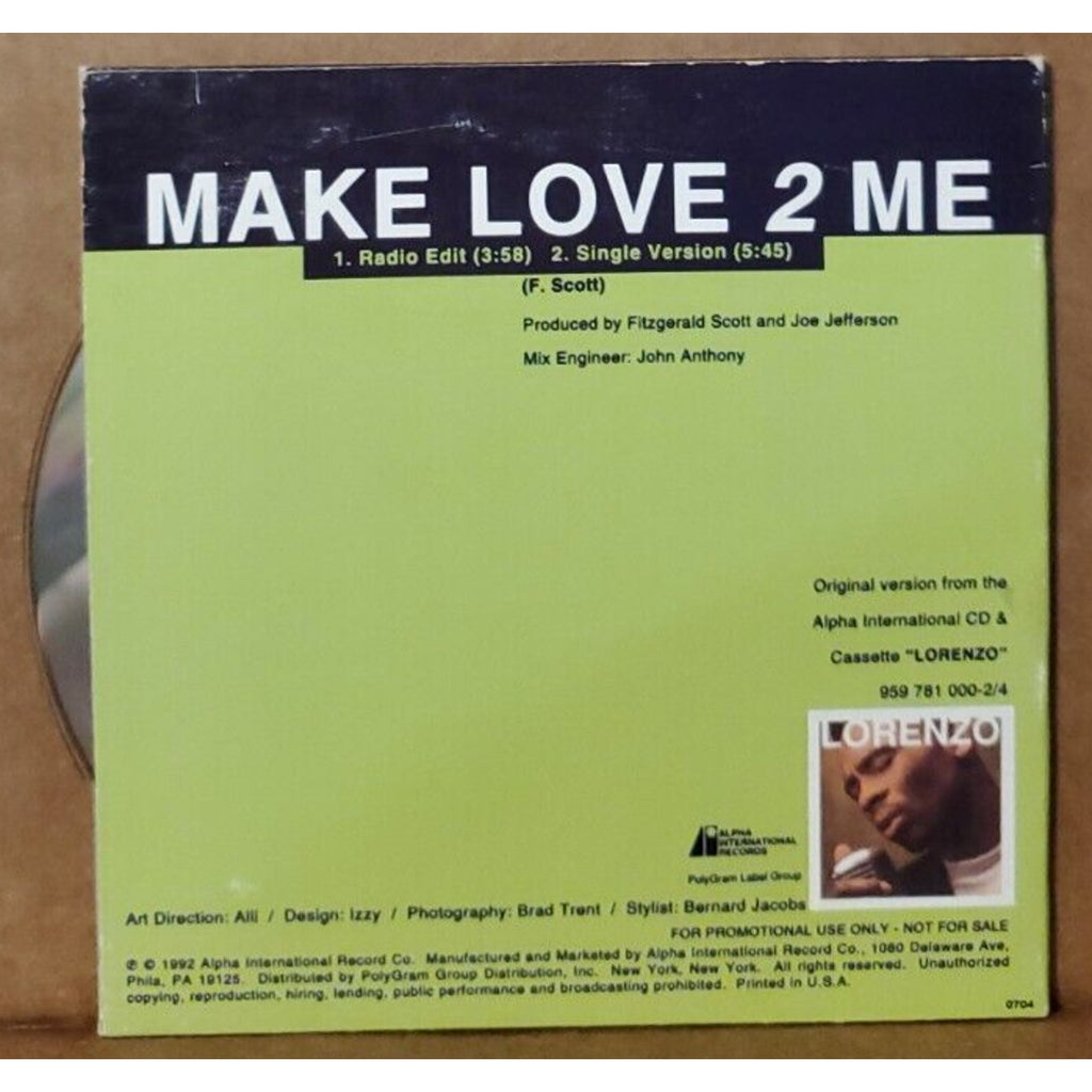 Make Love 2 Me Lorenzo (CD)