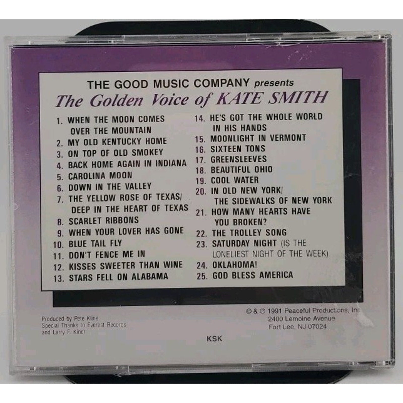 The Golden Voice of Kate Smith (CD, 1991 Peaceful Prod)