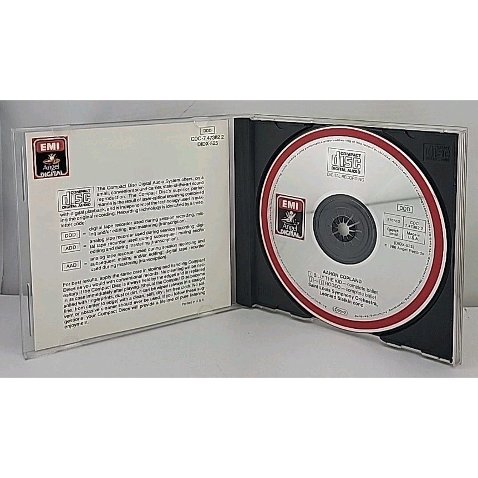 Aaron Copland - CD - Billy The Kid - Rodeo - Leonard Slatkin SL Symphony - RE
