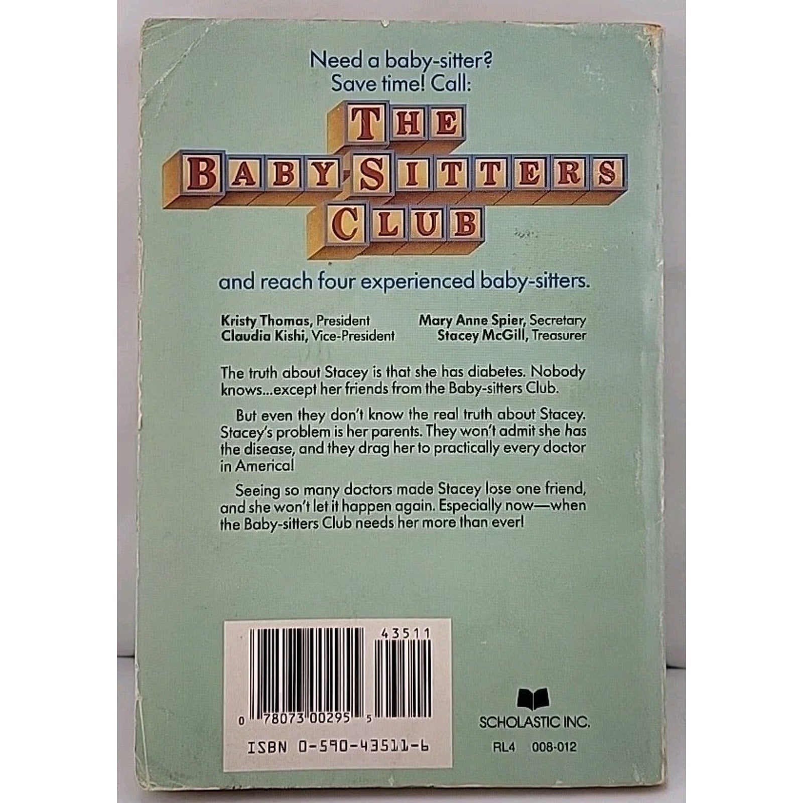 Truth about Stacey by Ann M. Martin (1986, Trade Paperback)