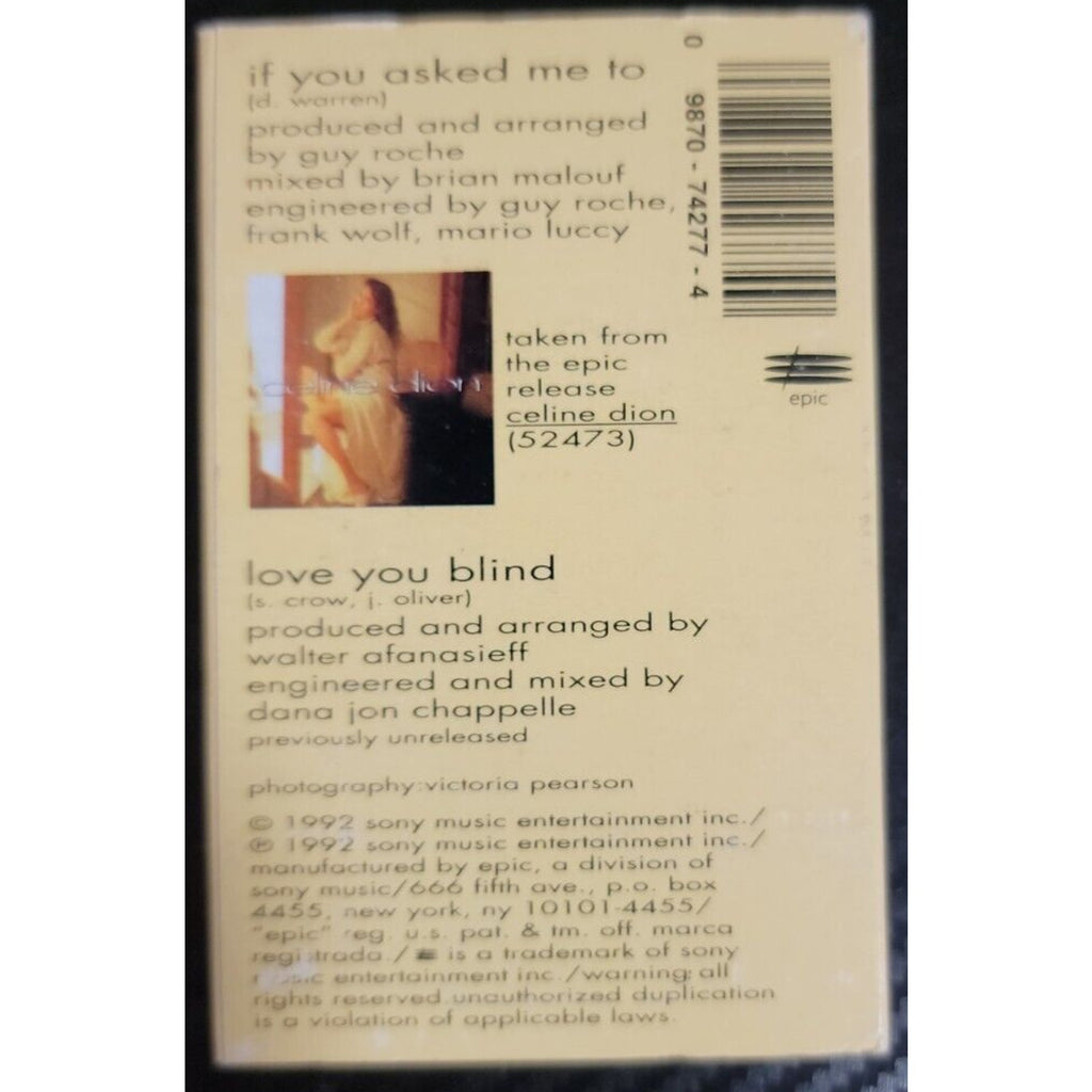 If You Asked Me To [Single] by Céline Dion (Cassette)