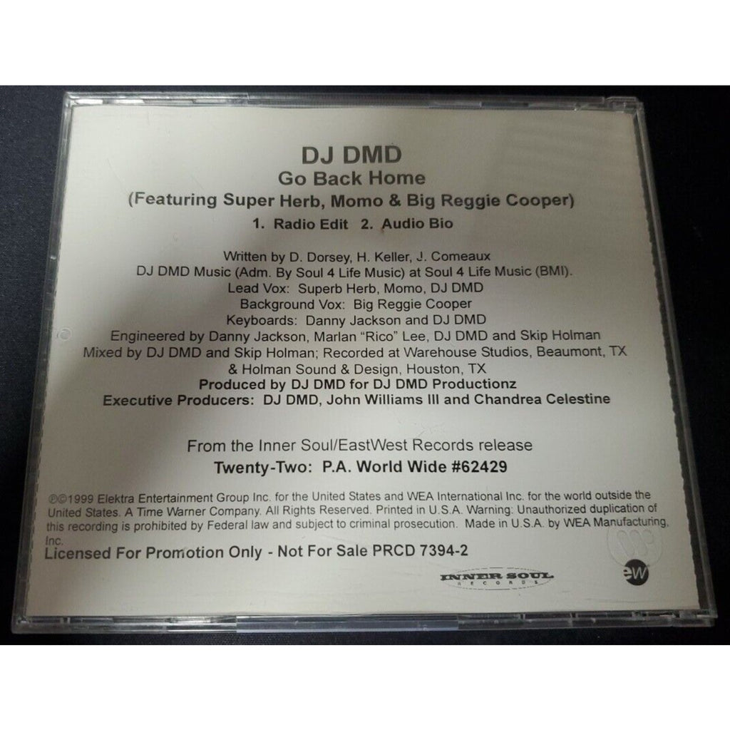 DJ DMD Go Back Home w/ RARE RADIO EDIT & AUDIO BIO PROMO DJ CD Single 1999