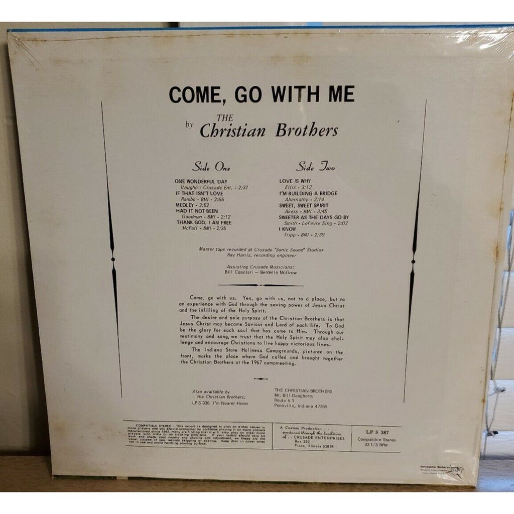 The Christian Brothers - Come, Go With Me - LP S 387 -
