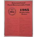 International Ford Retractable Club - 1985 Membership Roster