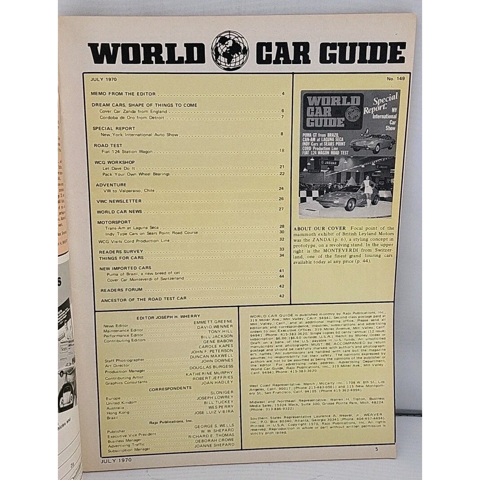 World Car Guide July 1970