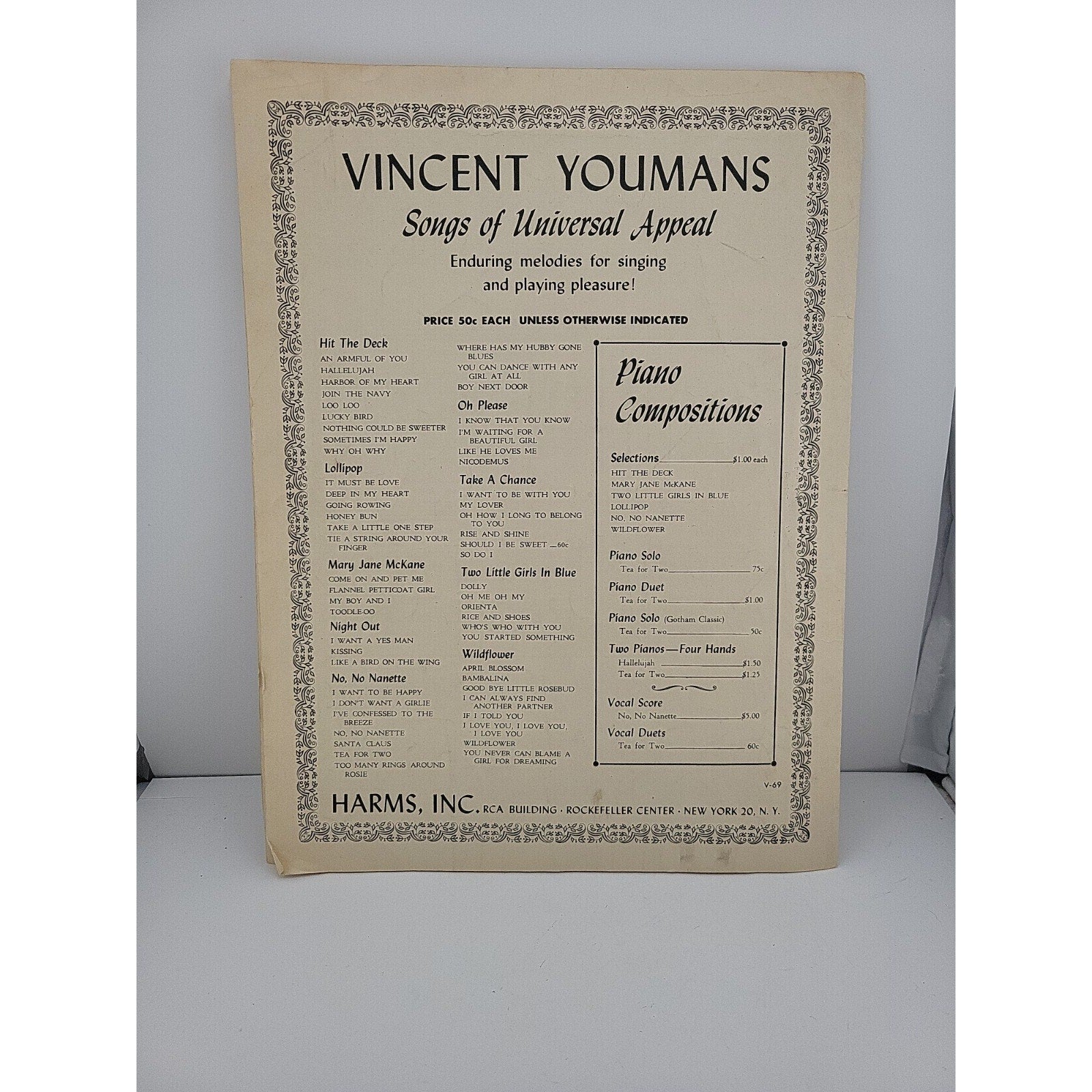 Al Dubin and Harry Warren FORTY-SECOND STREET Sheet Music 1932