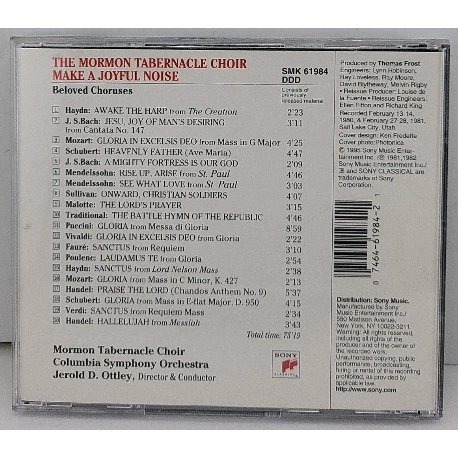 Beloved Choruses by Mormon Tabernacle Choir (CD, 1995)