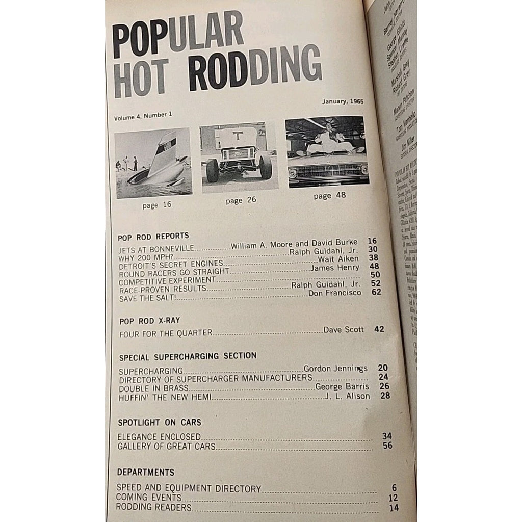 Popular Hot Rodding Magazine January 1965