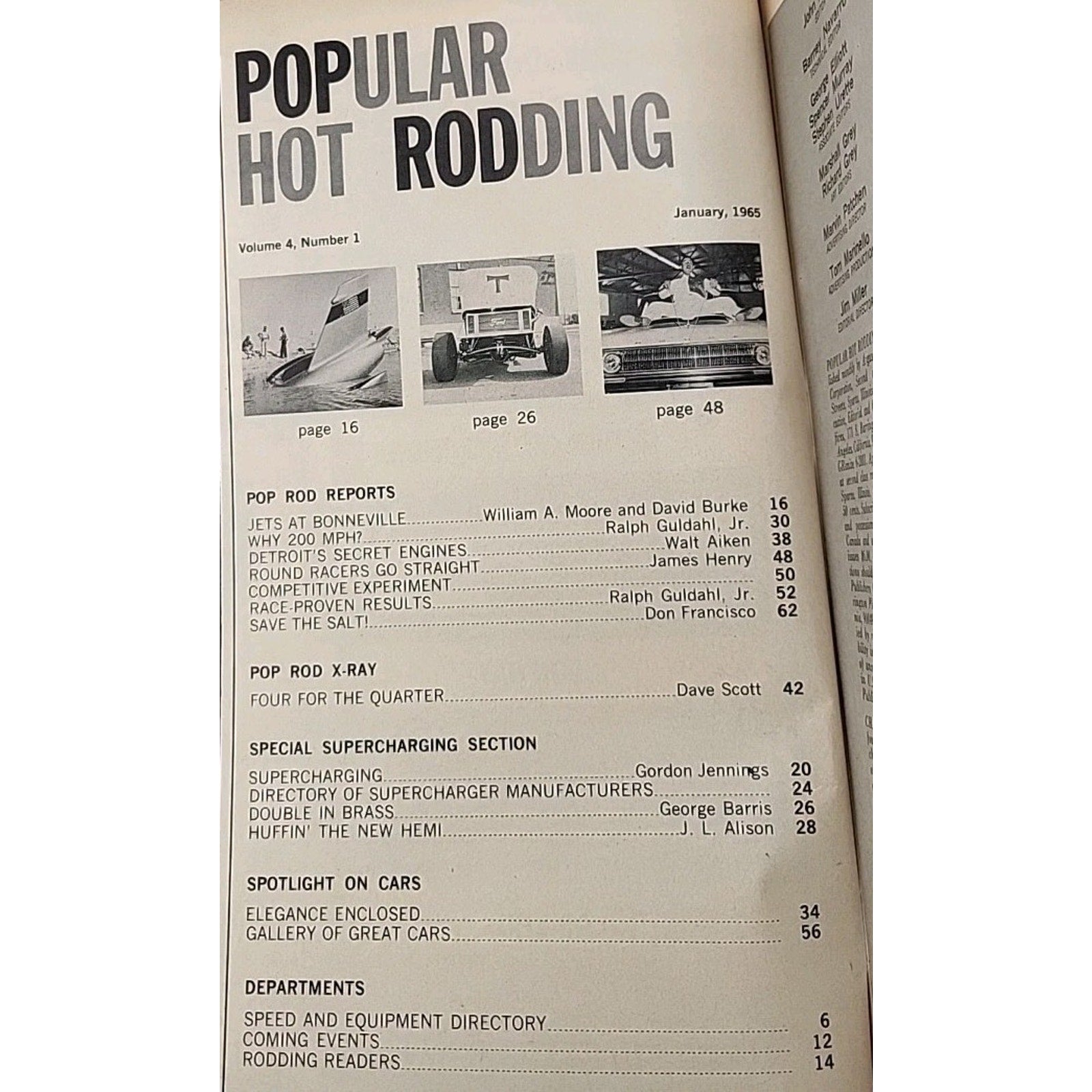 Popular Hot Rodding Magazine January 1965