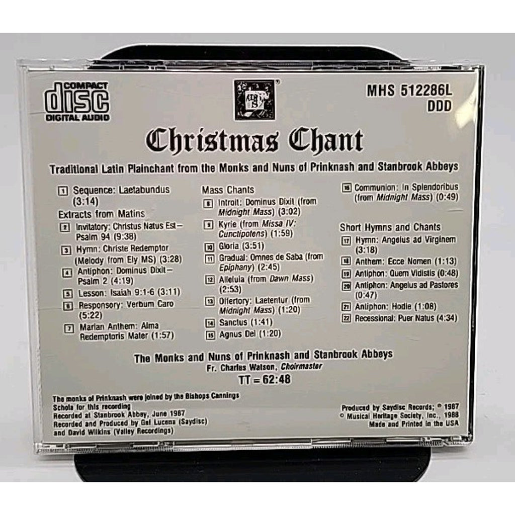 Christmas Chant: Traditional Latin Plainchant - Musical Heritage Society CD