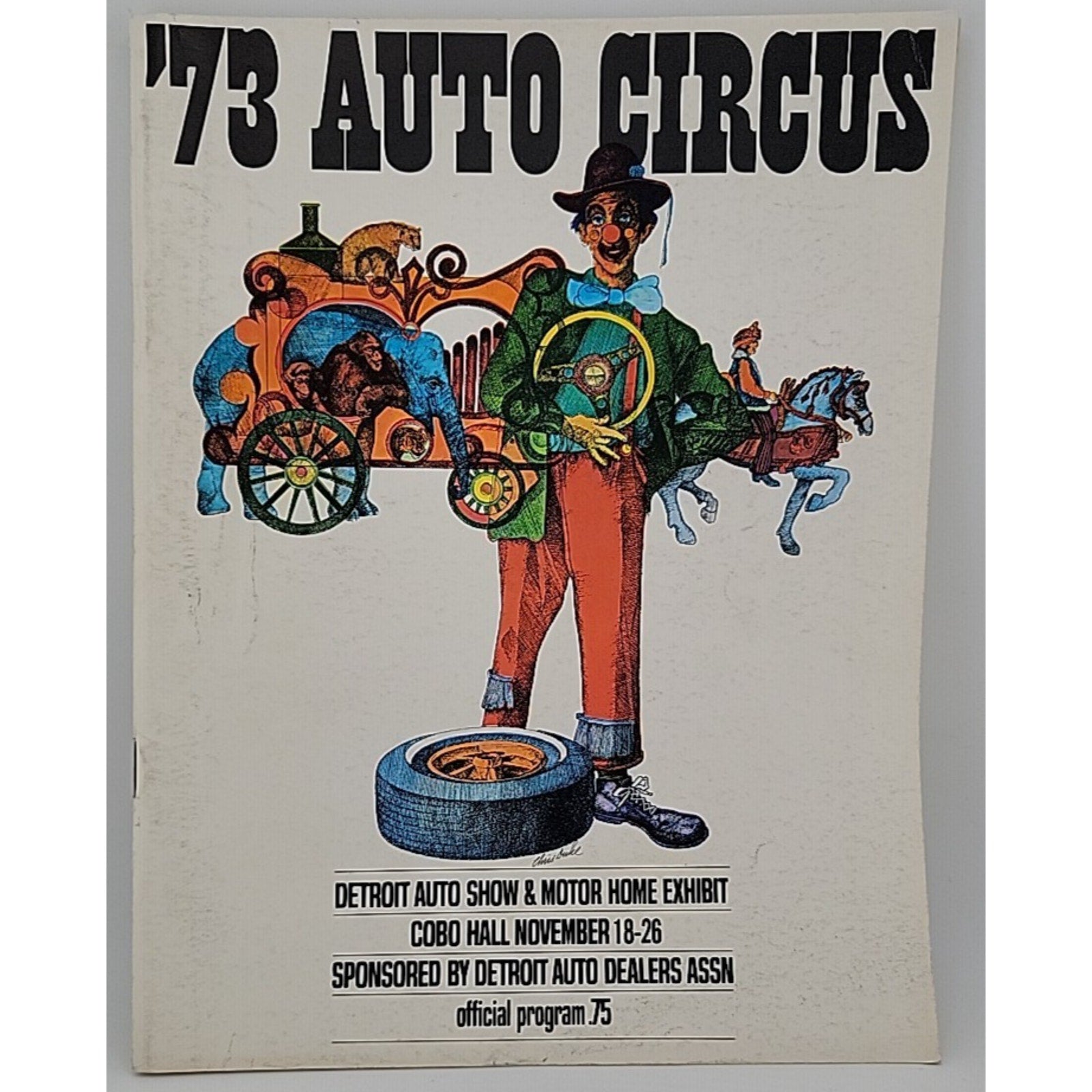 1973 Detroit Auto Show and Motor Home Exhibit Official Program