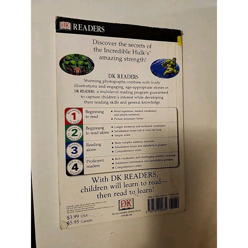 Incredible Hulk Book of Strength (DK Readers, Level 4) James Buckley