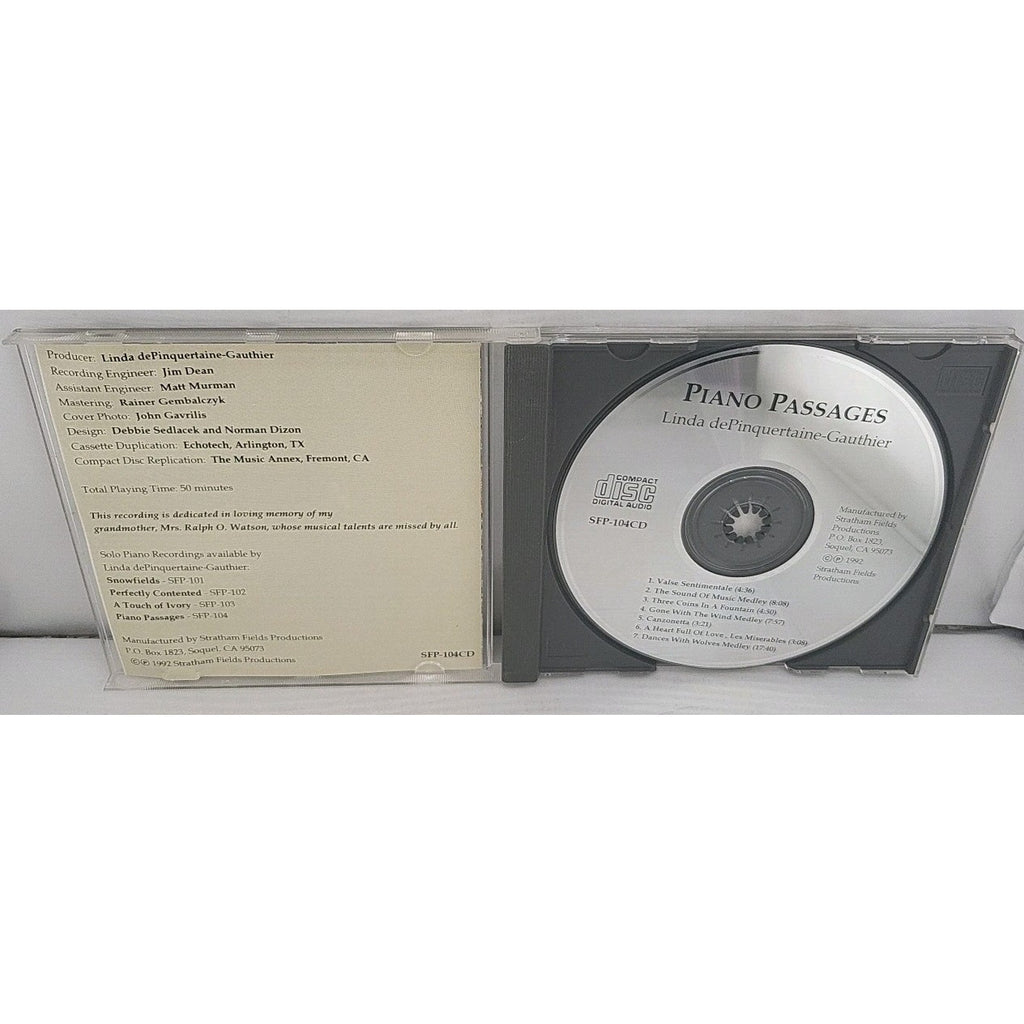 Linda dePinquertaine-Gauthier Piano Passages CD Piano Cover Tunes
