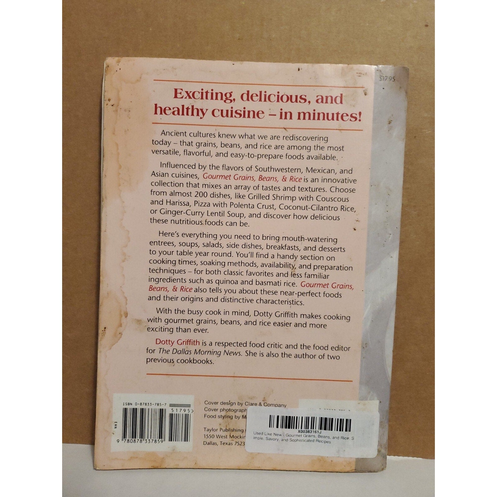 Gourmet Grains, Beans, and Rice by Dotty Griffith (1992, Trade Paperback)