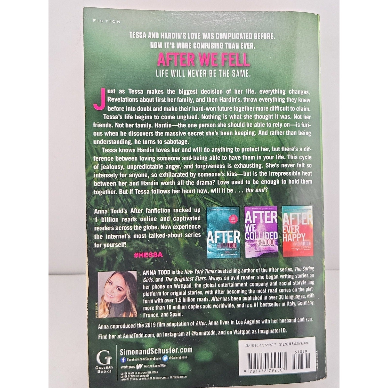 After We Fell by Anna Todd (2014, Trade Paperback)