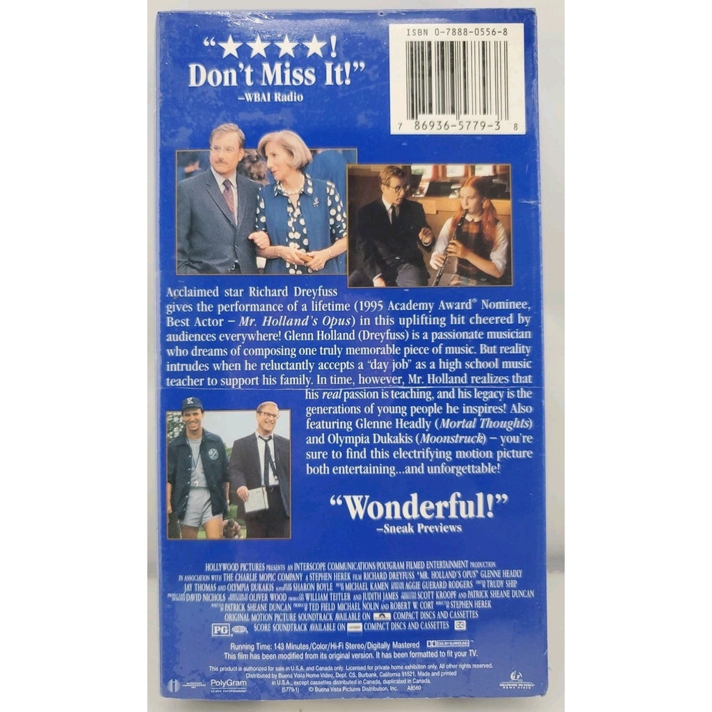 Mr. Hollands Opus (VHS, 1996) *Brand New*