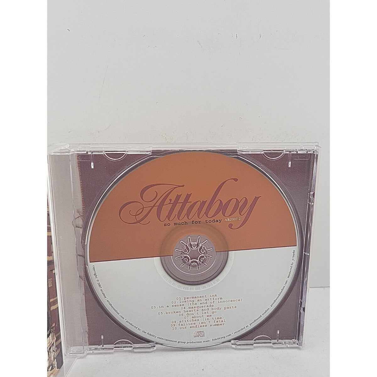 Attaboy - So Much For Today 2007 CD