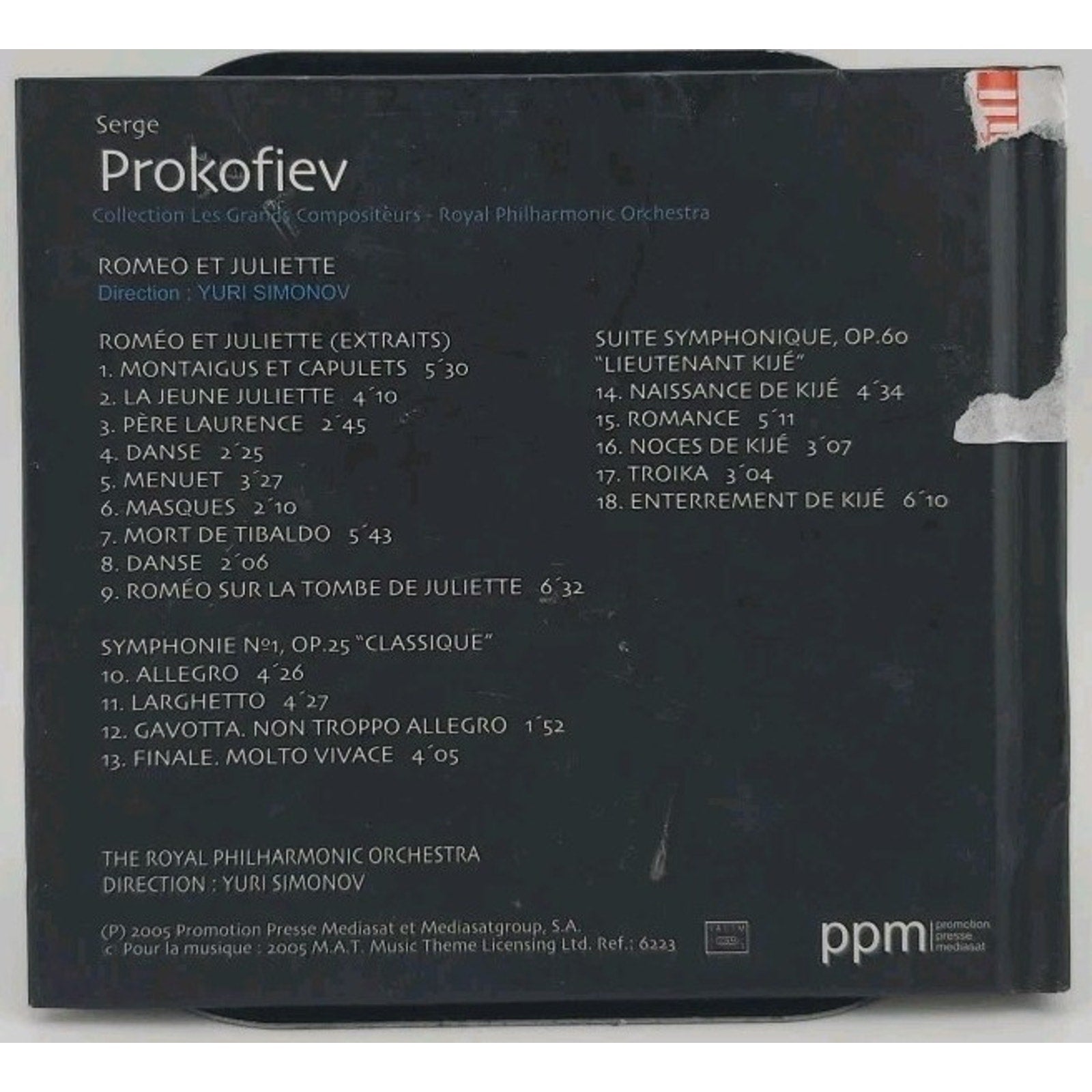 Serge Prokofiev - Romeo Et Juliette Booklet & CD