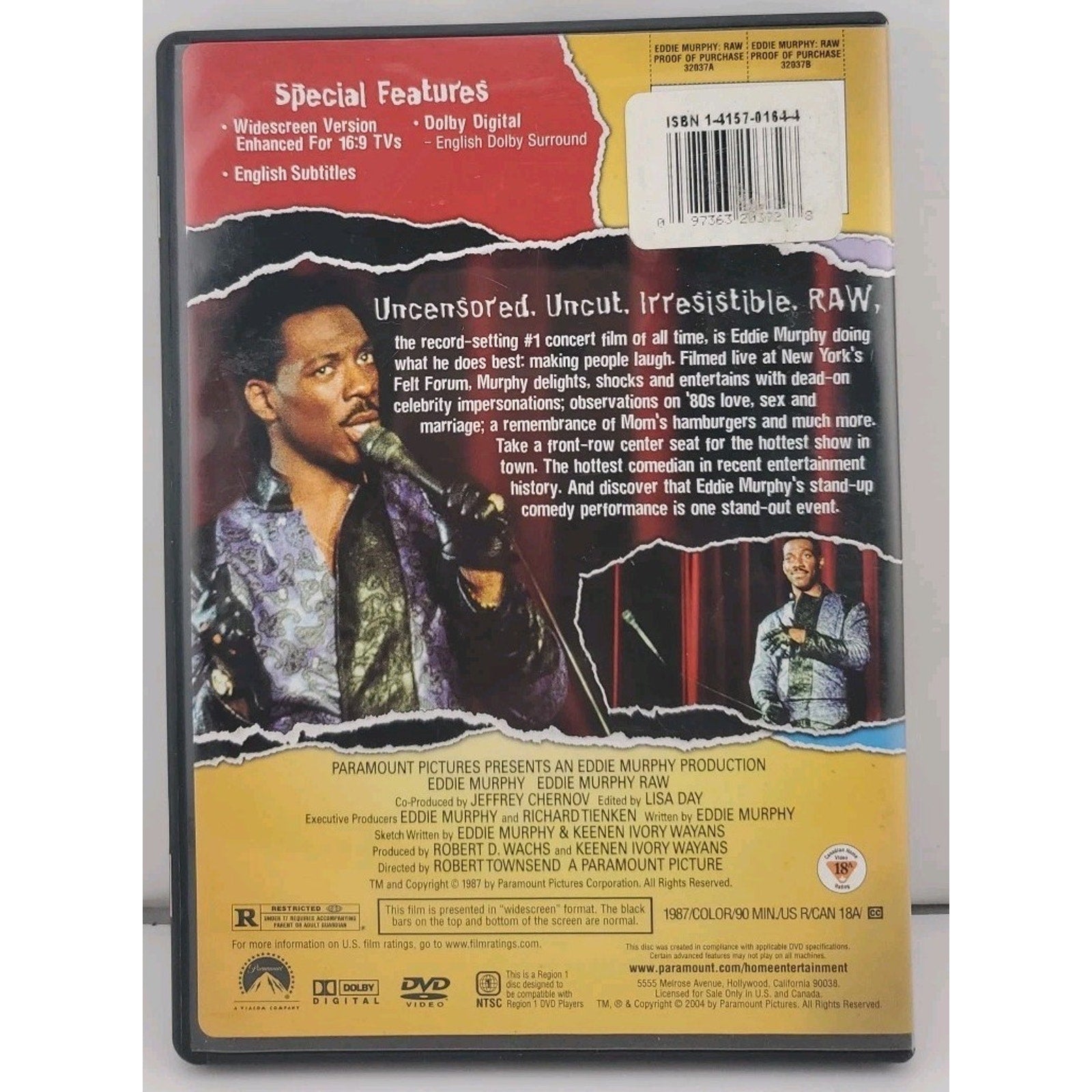 Eddie Murphy - Raw (DVD, 2004, Checkpoint)