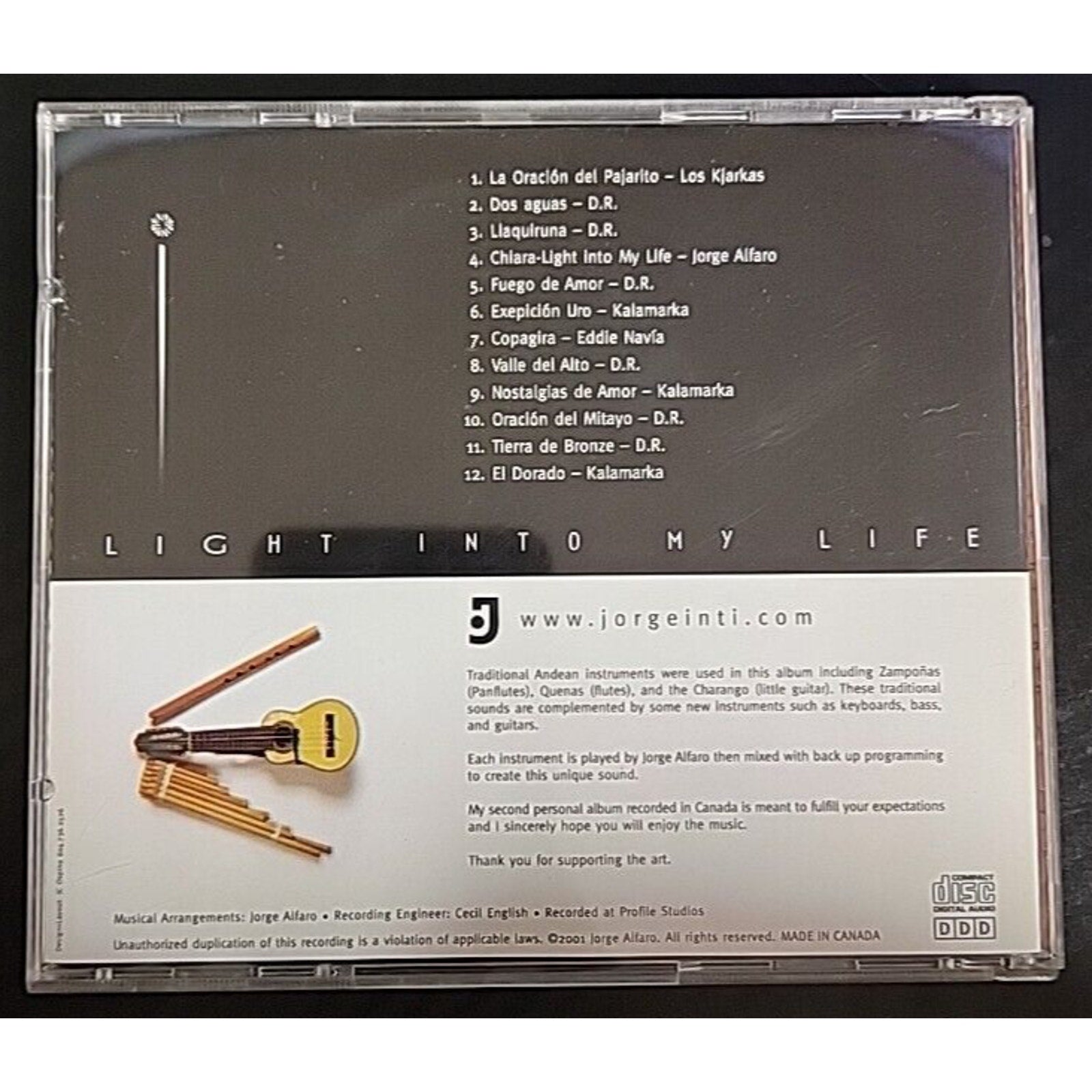 Jorge Inti Light Into My Life (CD)