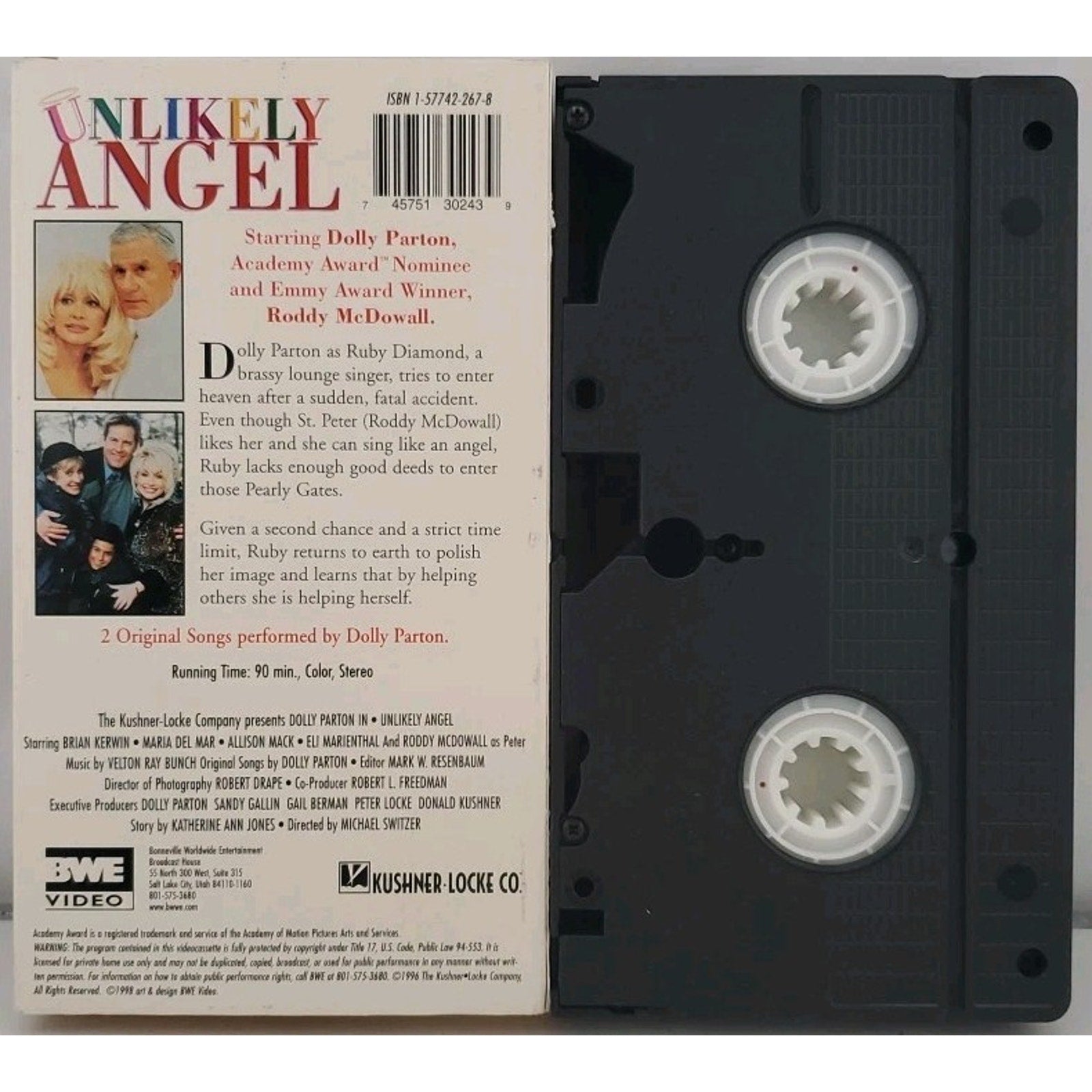 Unlikely Angel VHS Starring Dolly Parton