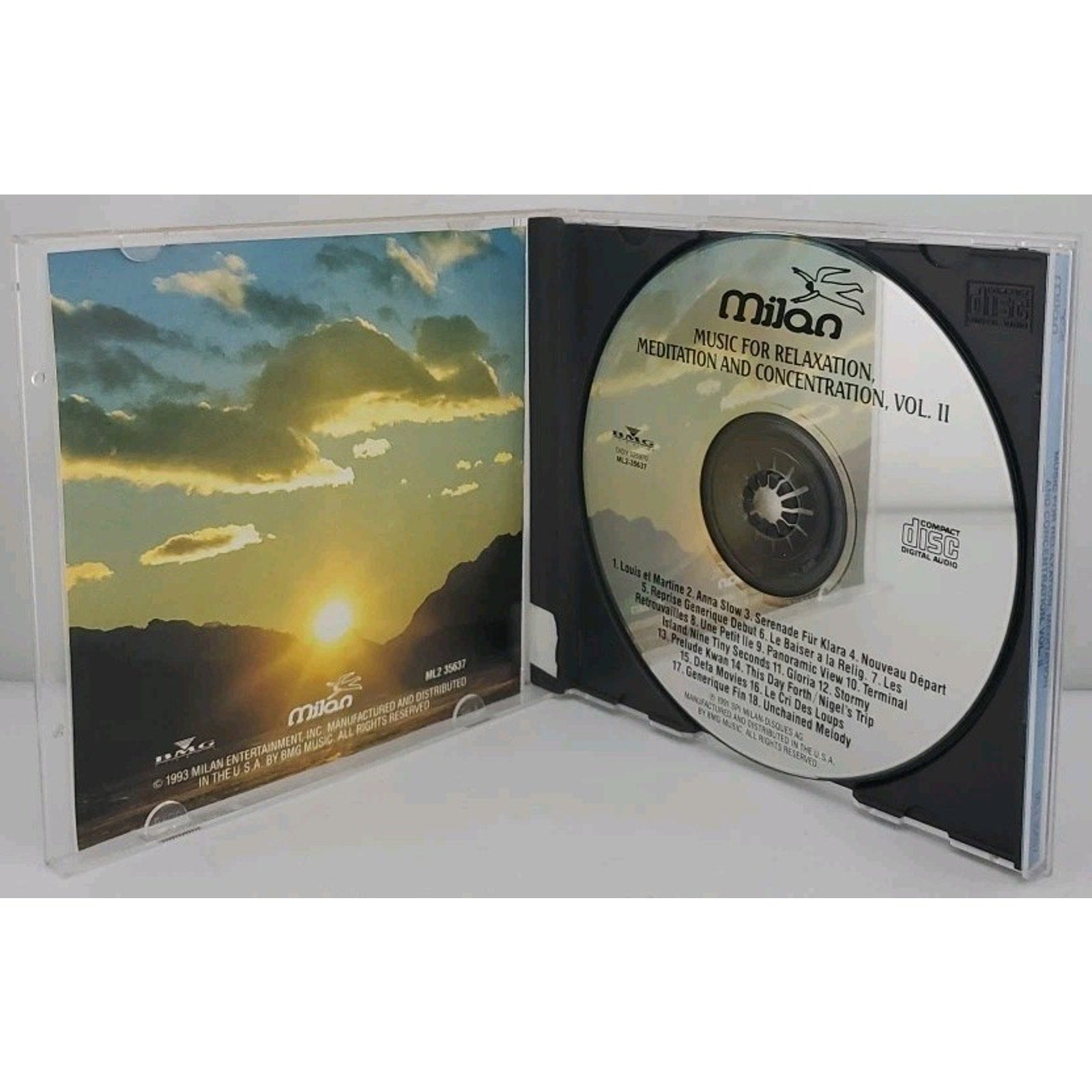 Music for Relaxation Meditation Concentration Vol II CD Milan