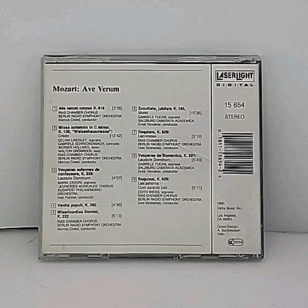 Ave Verum-Hlts by W.A. Mozart (CD, 1990)