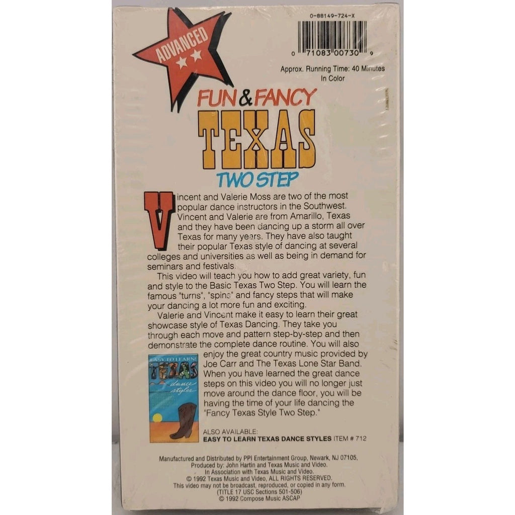 Fun Fancy Texas Two Step (VHS) *Brand New*