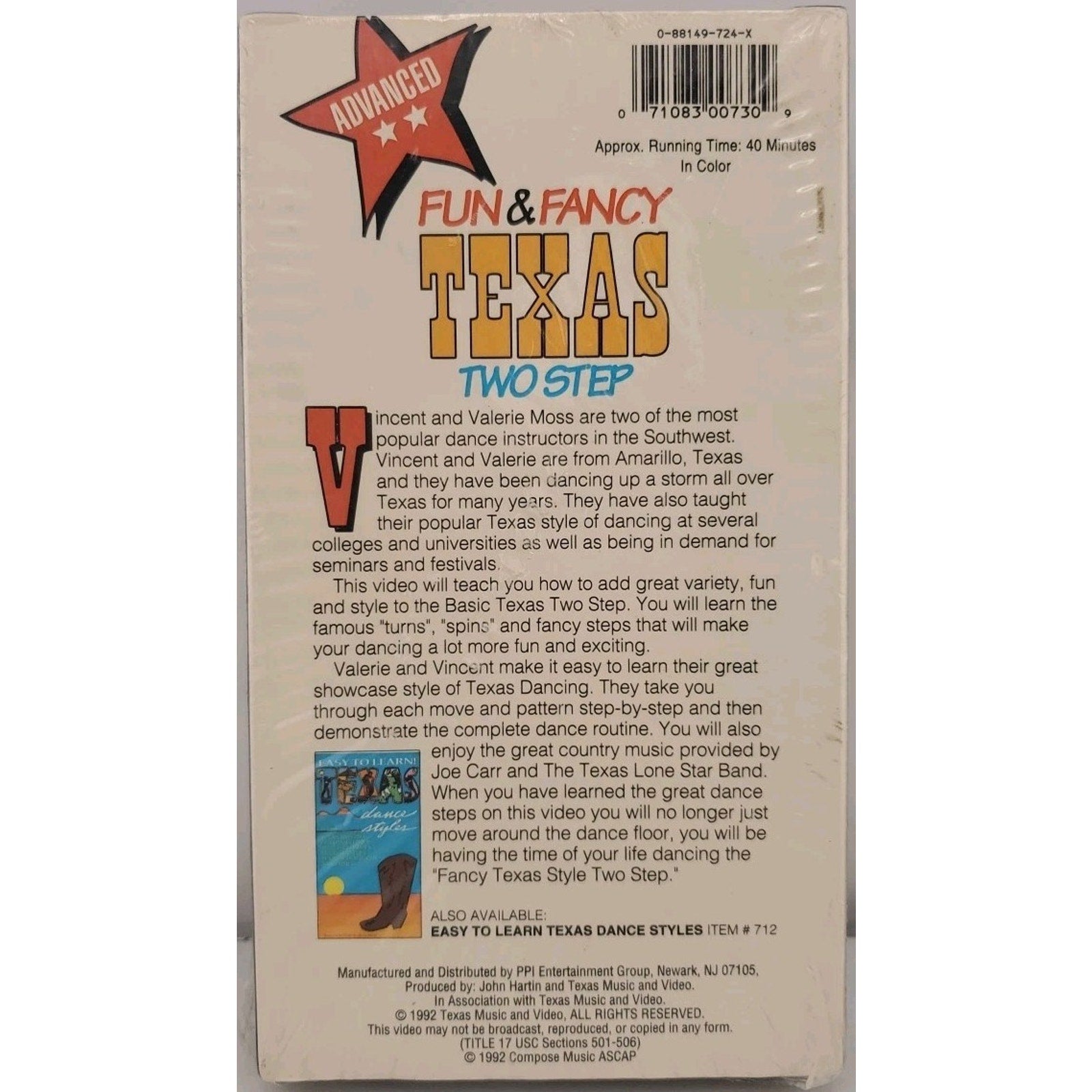 Fun Fancy Texas Two Step (VHS) *Brand New*