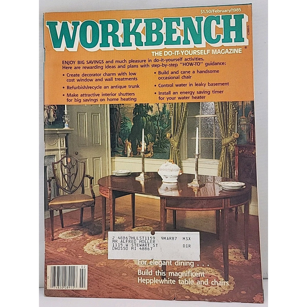 Workbench: The Do-It-Yourself Magazine - February 1985 - Volume 41 Number 1