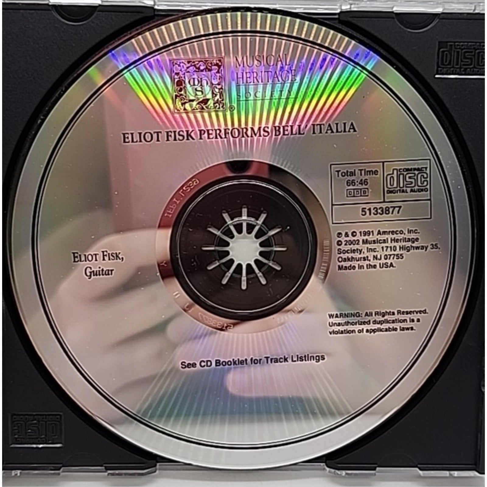Bell'italia by Eliot Fisk (CD, 2003)