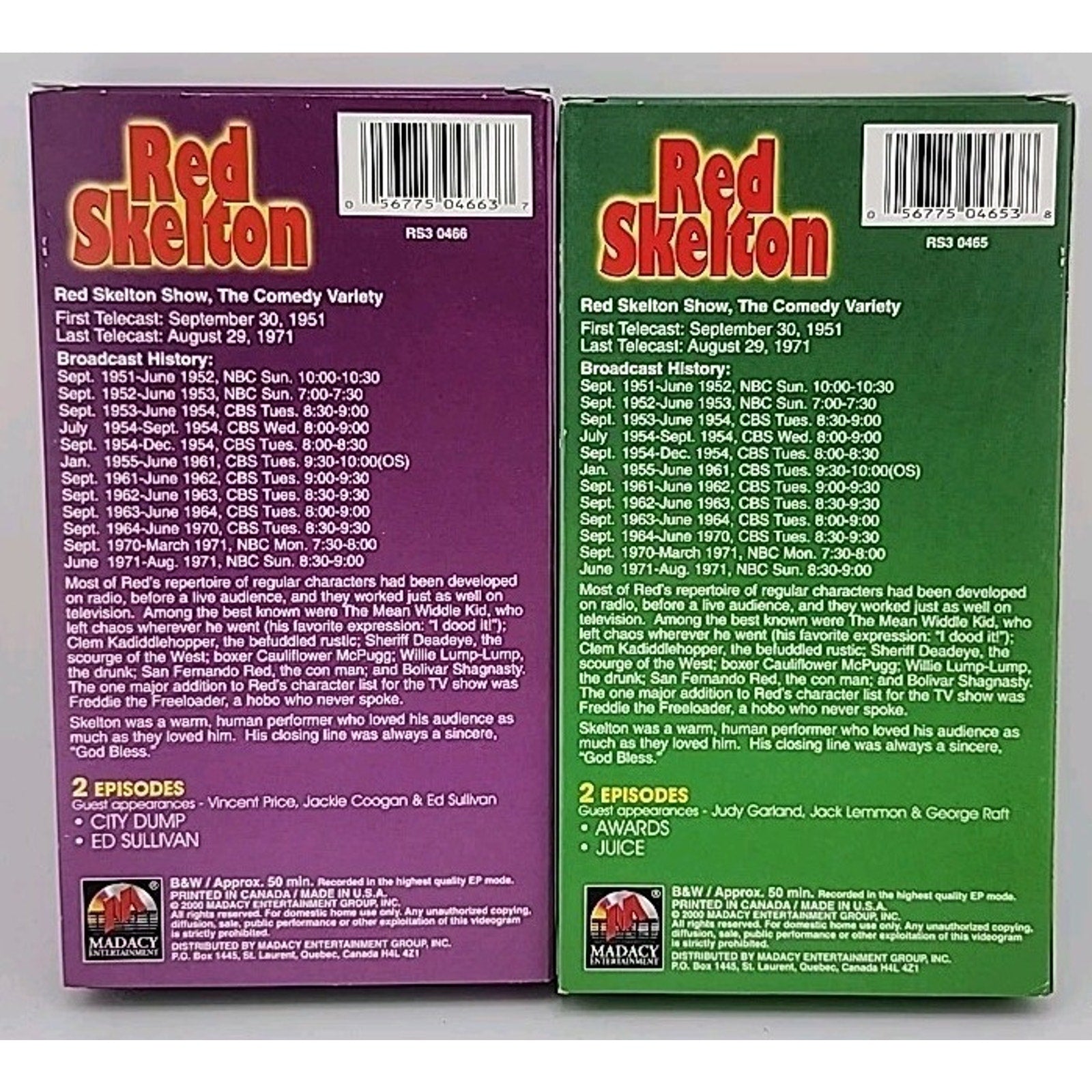 Red Skelton 5-Pack (VHS, 2000, 5-Tape Set)