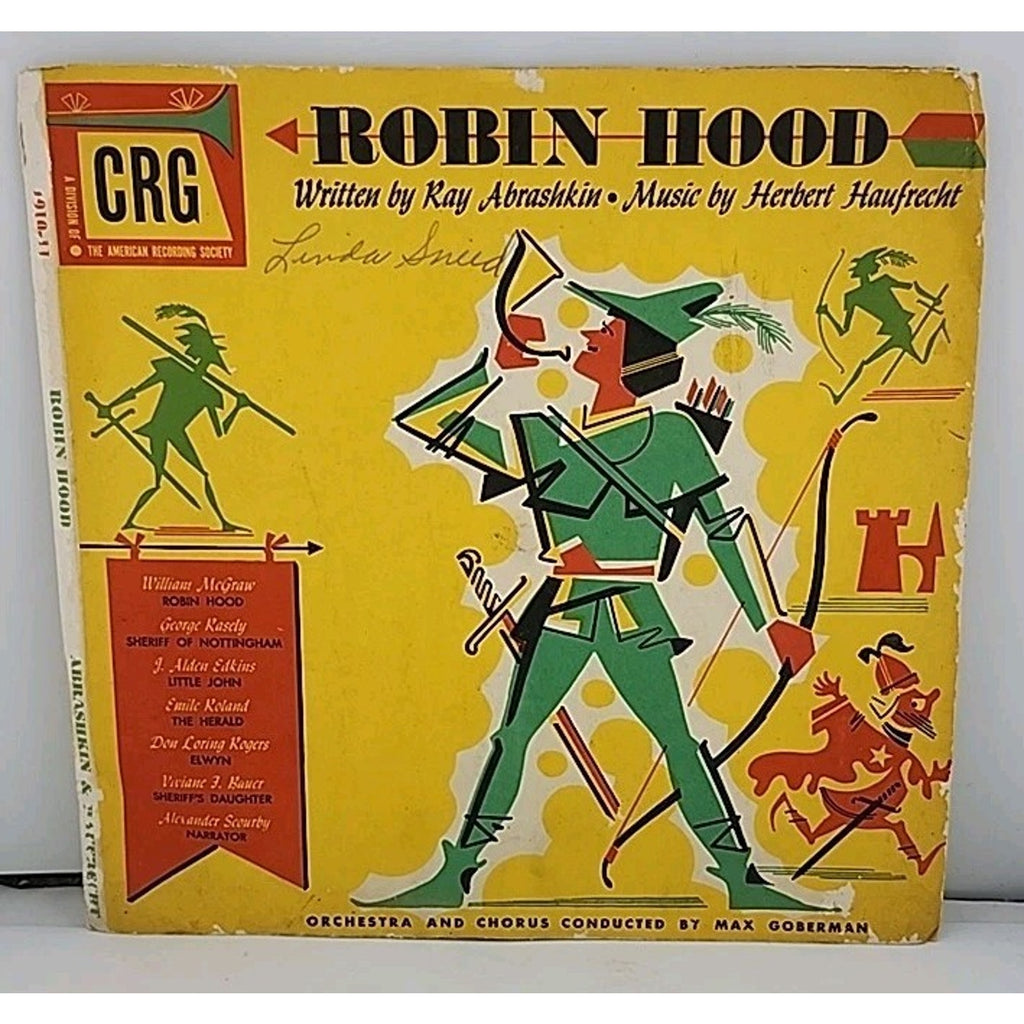Robin Hood/ 2 Child’s 78 RPM Vinyl Records & Picture Sleeve / CRG 1010/11