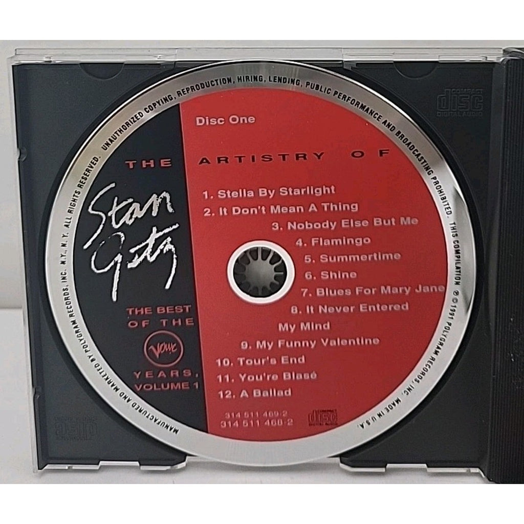 Artistry of Stan Getz: Best of Verve Years Vol 1 by Stan Getz (CD, 1991)